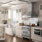 ZLINE 36" Designer Series Ducted Wall Mount Range Hood in Satin Stainless Steel with Mirror Accents, 655MR-36