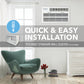 12,000 BTU 230V Through-the-Wall Air Conditioner with 10,600 BTU Electric Heater, Follow-Me Remote Control