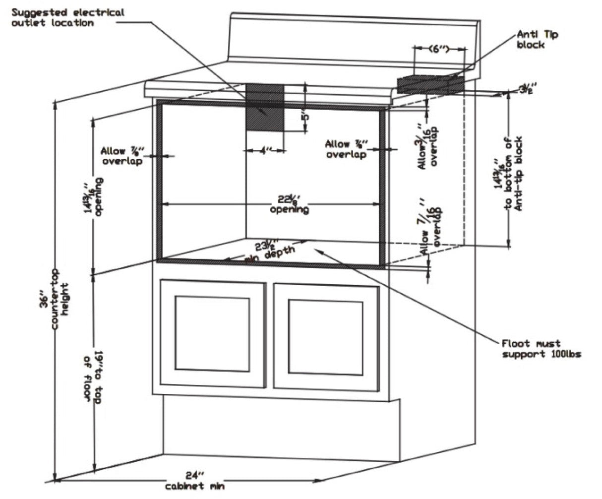 Forno 24" Microwave Drawer in Stainless Steel 1.2 cu. ft.