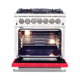 Forno Capriasca 30" Freestanding Dual Fuel Range Red Door