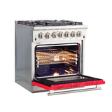 Forno Capriasca 30" Freestanding Dual Fuel Range Red Door