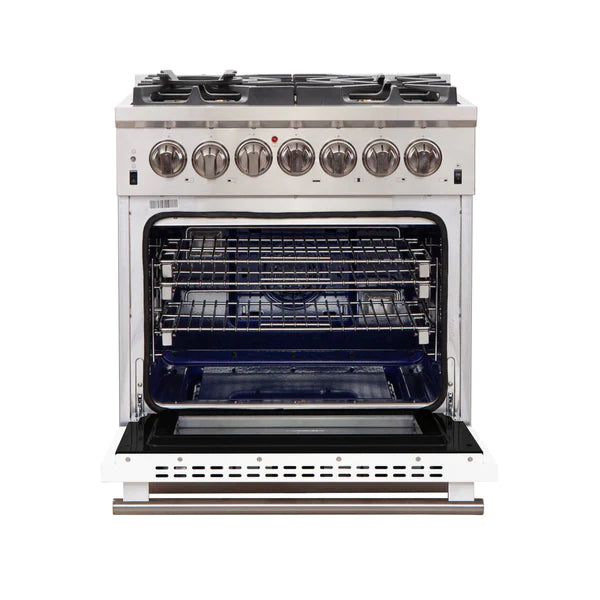 Forno Capriasca 30" Freestanding Gas Range White Door