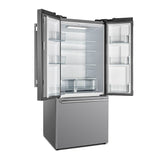 Forno 30" French Door Refrigerator with Bottom Freezer 17.5 Cu.Ft. Capacity - Stainless Steel No Frost Fridge with Ice Maker