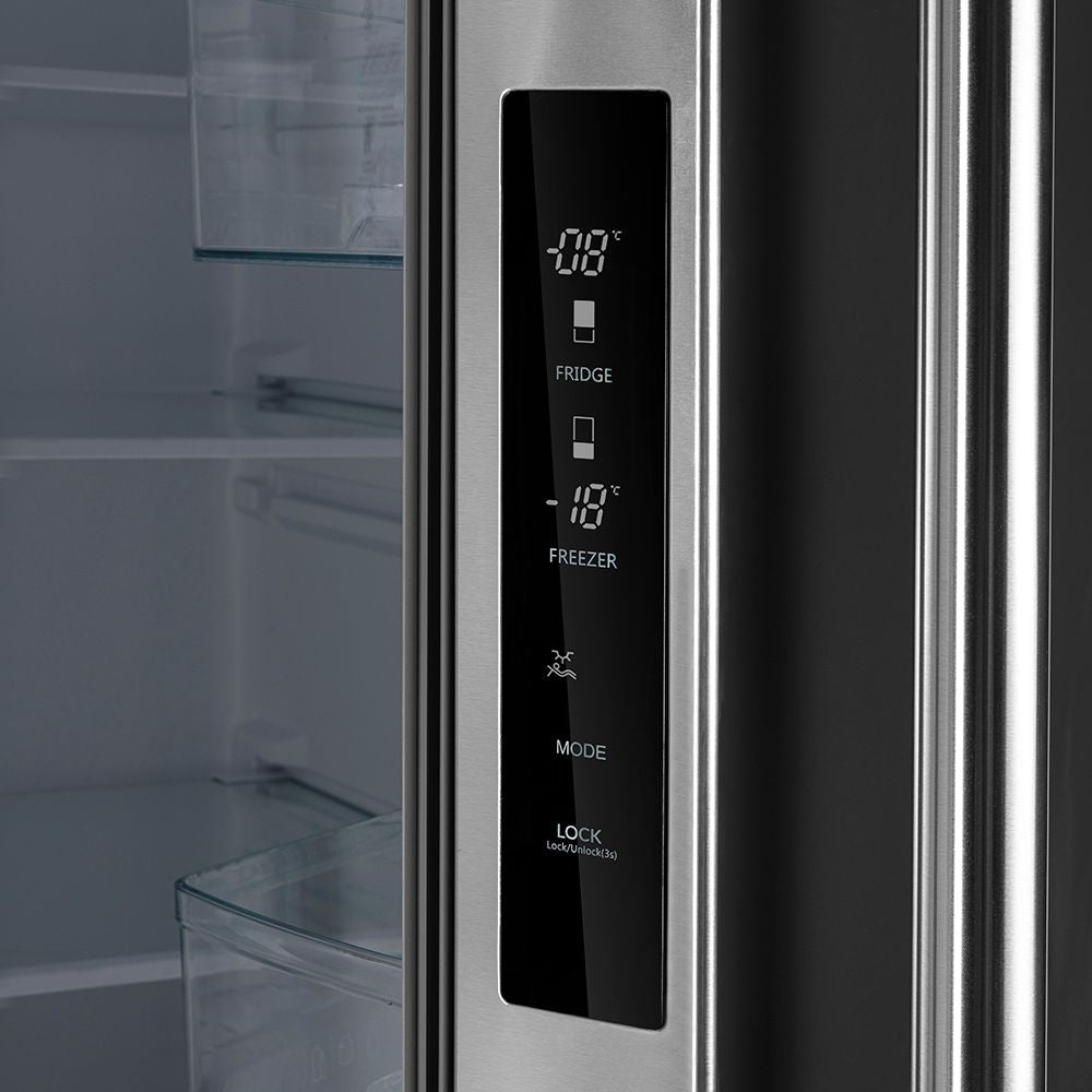 Forno 30" French Door Refrigerator with Bottom Freezer 17.5 Cu.Ft. Capacity - Stainless Steel No Frost Fridge with Ice Maker