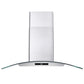 Cosmo 36" 380 CFM Convertible Wall Mount Range Hood with Glass Canopy, Digital Touch Controls and Carbon Filter Kit, COS-668AS900-DL