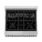 ZLINE 30 in. Professional Gas Burner/Electric Oven Stainless Steel Range with Red Matte Door, RA-RM-30