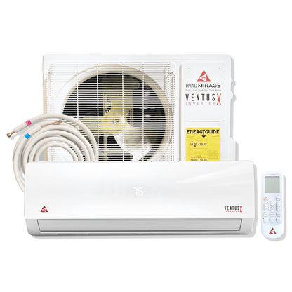 HVAC Mirage® Ventus X 18,000 BTU 19 SEER Ductless Mini Split Air Conditioner and Heat Pump - 230V/60Hz