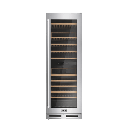 THOR Kitchen 24" 14.5 cu. ft. 115 Bottle Dual Zone Wine Cooler with LED Lights, TWC2470D
