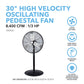 30” High-Velocity Oscillating Pedestal Fan with Industrial-Grade Aluminum Blades