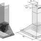 ZLINE 30 in. Convertible Vent Wall Mount Range Hood in Stainless Steel with Crown Molding, KBCRN-30