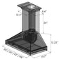 ZLINE 30 in. Designer Wooden Wall Mount Range Hood in Walnut, KBRR-30