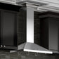 ZLINE 48 in. Convertible Vent Wall Mount Range Hood in Stainless Steel with Crown Molding, KL2CRN-48