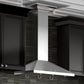 ZLINE 36 in. Convertible Vent Wall Mount Range Hood in Stainless Steel with Crown Molding, KL2CRN-36