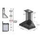 ZLINE 36 in. Wooden Wall Range Hood, Rustic Dark, KPDD-36