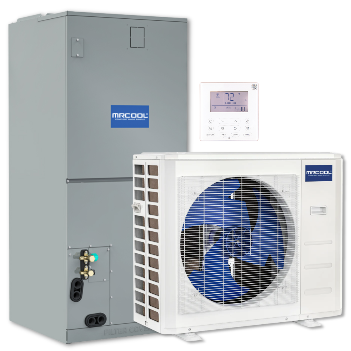 MRCOOL VersaPro® 2nd Gen 36K BTU 3 Ton 16.1 SEER2 Central Ducted Heat Pump Split System, MVP-36-HP-230A00-O