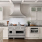 ZLINE 48 in. Kitchen Appliance Package with Satin Stainless Dual Fuel Range, Ducted Vent Range Hood and Tall Tub Dishwasher, 3KP-RASRH48-DWV