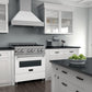 ZLINE Kitchen and Bath 30 in. Dual Fuel Range in Satin Stainless Steel with White Matte Door & 30 in. Range Hood Appliance Package, 2KP-RASWMRH30