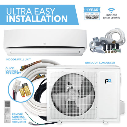 Perfect Aire DIY 36,000 BTU Quick Connect Mini Split Single Zone System - 230V