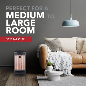 1500/750W Infrared Radiant 22" Tower Heater, Black