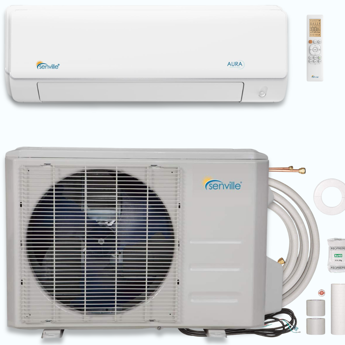 Senville AURA 18,000 BTU Single Zone Ductless Mini Split - 230V - 21.4 SEER2 - Energy Star, SENA-18HF