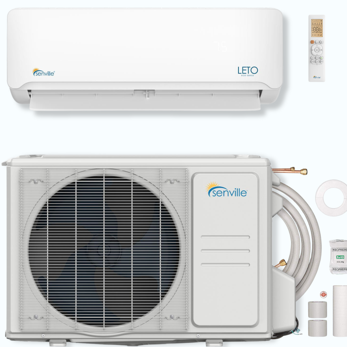 Senville LETO 18,000 BTU Single Zone Ductless Mini Split - 230V - 19.2 SEER2, SENL-18CD
