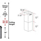 ZLINE Short Kit For Ceilings Under 8 Feet ISLAND (SK-597i)