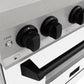 ZLINE Autograph 48" 6.0 cu. ft. Legacy Dual Fuel Range with 7 Burner Gas Cooktop and 2 Electric Ovens in Satin Stainless Steel with White Matte Doors and Matte Black Accents, RASZ-WM-48-MB
