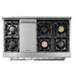 THOR Kitchen Package - 48" Dual Fuel Range, Range Hood, Refrigerator with Water and Ice Dispenser, Dishwasher, Microwave