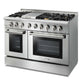 THOR Kitchen Package - 48 inch Propane Dual Fuel Range, Range Hood, AP-HRD4803ULP