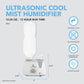 Travel Size Ultrasonic Cool Mist Humidifier with Water Bottle Adapter