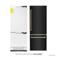 ZLINE 30" Built-in Refrigerator with Internal Water & Ice Dispenser in Black Stainless, Bronze Accents