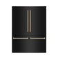 ZLINE 60" Autograph Built-in Refrigerator with Internal Water & Ice Dispenser in Black Stainless with Bronze Accents