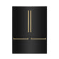 ZLINE 60" Autograph 32.2 cu. ft. Built-in Refrigerator with Internal Water and Ice Dispenser in Black Stainless Steel with Gold Accents, RBIVZ-BS-60-G
