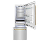 ZLINE Autograph 30 In. 16.1 cu. ft. Built-In Refrigerator with Internal Water and Ice Dispenser with Gold Accents, RBIVZ-304-30-G
