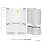 ZLINE Autograph 60" Built-In Refrigerator with Internal Water and Ice Dispenser, Matte Black Accents