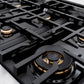 ZLINE Autograph 48" 6.7 cu. ft. Classic Double Oven Gas Range with 8 Burner Cooktop in Satin Stainless Steel and Champagne Bronze Accents, CGRSZ-48-CB