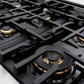 ZLINE Autograph 48" 6.7 cu. ft. Classic Double Oven Gas Range with 8 Burner Cooktop in Satin Stainless Steel with White Matte Doors and Champagne Bronze Accents, CGRSZ-WM-48-CB