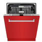 ZLINE 24 In. Monument Series 3rd Rack Top Touch Control Dishwasher in Red Matte, 45dBa, DWMT-RM-24