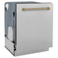 ZLINE Autograph 24" Monument Series 3rd Rack Top Touch Control Tall Tub Dishwasher with Satin Stainless Steel Panel and Champagne Bronze Handle, 45dBa, DWMTZ-SN-24-CB