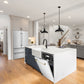 ZLINE Autograph Package - 48" Dual Fuel Range, Range Hood, and Dishwasher in White Matte and Satin Stainless Steel with Gold Accents, 3AKPR-RASWMRHDWM48-G