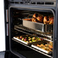 ZLINE 30" Autograph Professional True Convection Double Wall Oven with Air Fry and Self Clean in Satin Stainless Steel with White Matte Doors and Polished Gold Handles, WADSZ-WM-30-G