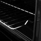 ZLINE 30" Autograph Professional True Convection Double Wall Oven with Air Fry and Self Clean in Satin Stainless Steel with White Matte Doors and Matte Black Handles, WADSZ-WM-30-MB