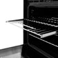 ZLINE 30" Autograph Professional True Convection Double Wall Oven with Air Fry and Self Clean in Satin Stainless Steel with White Matte Doors and Matte Black Handles, WADSZ-WM-30-MB