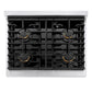 ZLINE Autograph 30" 4.2 cu. ft. Paramount Dual Fuel Range with 4 Burner Gas Cooktop and Electric Convection Oven in Satin Stainless Steel with Polished Gold Accents, SDRSZ-30-G