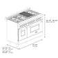 ZLINE Autograph 48" 6.0 cu. ft. Dual Fuel Range with Black Matte Door and Gold Accents, RAZ-BLM-48-G