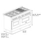 ZLINE Autograph 60" 7.4 cu. ft. Dual Fuel Range in Stainless Steel with Gold Accents, RAZ-60-G