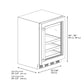 ZLINE Autograph 24" Touchstone 151 Can Beverage Fridge with Stainless Steel Glass Door and Champagne Bronze Handle,  RBSOZ-GS-24-CB