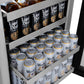 ZLINE Autograph 24" Touchstone 151 Can Beverage Fridge with Stainless Steel Glass Door and Matte Black Handle,  RBSOZ-GS-24-MB