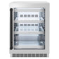 ZLINE Autograph 24" Touchstone 151 Can Beverage Fridge with Stainless Steel Glass Door and Matte Black Handle,  RBSOZ-GS-24-MB