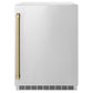 ZLINE Autograph 24" Touchstone 151 Can Beverage Fridge with Solid Stainless Steel Door and Champagne Bronze Handle,  RBSOZ-ST-24-CB
